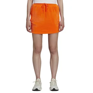 Spódnica damska Adidas x Jeremy Scott welurowa pomarańczowa-S - Spódnice - miniaturka - grafika 1