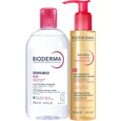 Zestawy kosmetyków damskich - Bioderma Sensibio H2O Woda micelarna, 500 ml + Micellar cleansing oil, 150 ml - miniaturka - grafika 1