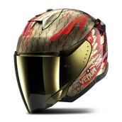 Kaski motocyklowe - Kask Otwarty Shark Skwal i3 Jet Czarny/Czerwony/ZłotyL - miniaturka - grafika 1