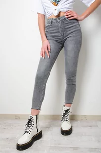 SPODNIE JEANSOWE SKINNY PUSH UP- SZARE - Olika - Spodnie damskie - miniaturka - grafika 1