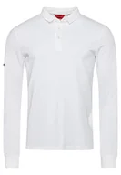 Koszulki męskie - Superdry Studios L/S Pique koszulka polo Męska bluza z kapturem, Optyczny, S - miniaturka - grafika 1