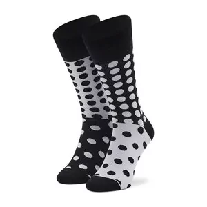 Skarpetki damskie - Skarpety wysokie unisex Todo Socks - Grochy Black/White - grafika 1