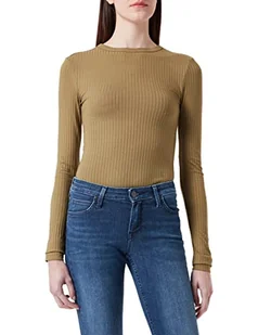 G-STAR RAW Damska bluzka z długim rękawem Slim Rib, Zielony (Fresh Army Green D19903-c794-9822), XL - Bluzki damskie - miniaturka - grafika 1