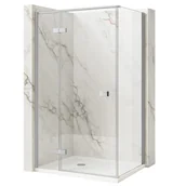 Kabiny prysznicowe - Rea Prostokątna kabina prysznicowa narożna lewa 80x90 Atlas chrom - miniaturka - grafika 1