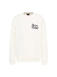 Lee Men's Loose Crew SWS bluza męska, ecru, rozmiar XXL - Bluzy męskie - miniaturka - grafika 1
