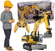 Zabawy w naśladowanie dorosłych - Zdalnie Sterowana Koparka Spychacz Na Pilot Metal Y308 - miniaturka - grafika 1