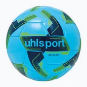 Piłka nożna - Piłka do piłki nożnej uhlsport Lite Soft 350 ice blue/navy/fluo green rozmiar 5 - miniaturka - grafika 1