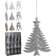 Ozdoby bożonarodzeniowe - Hangdeco 14 cm 9as winter white - miniaturka - grafika 1