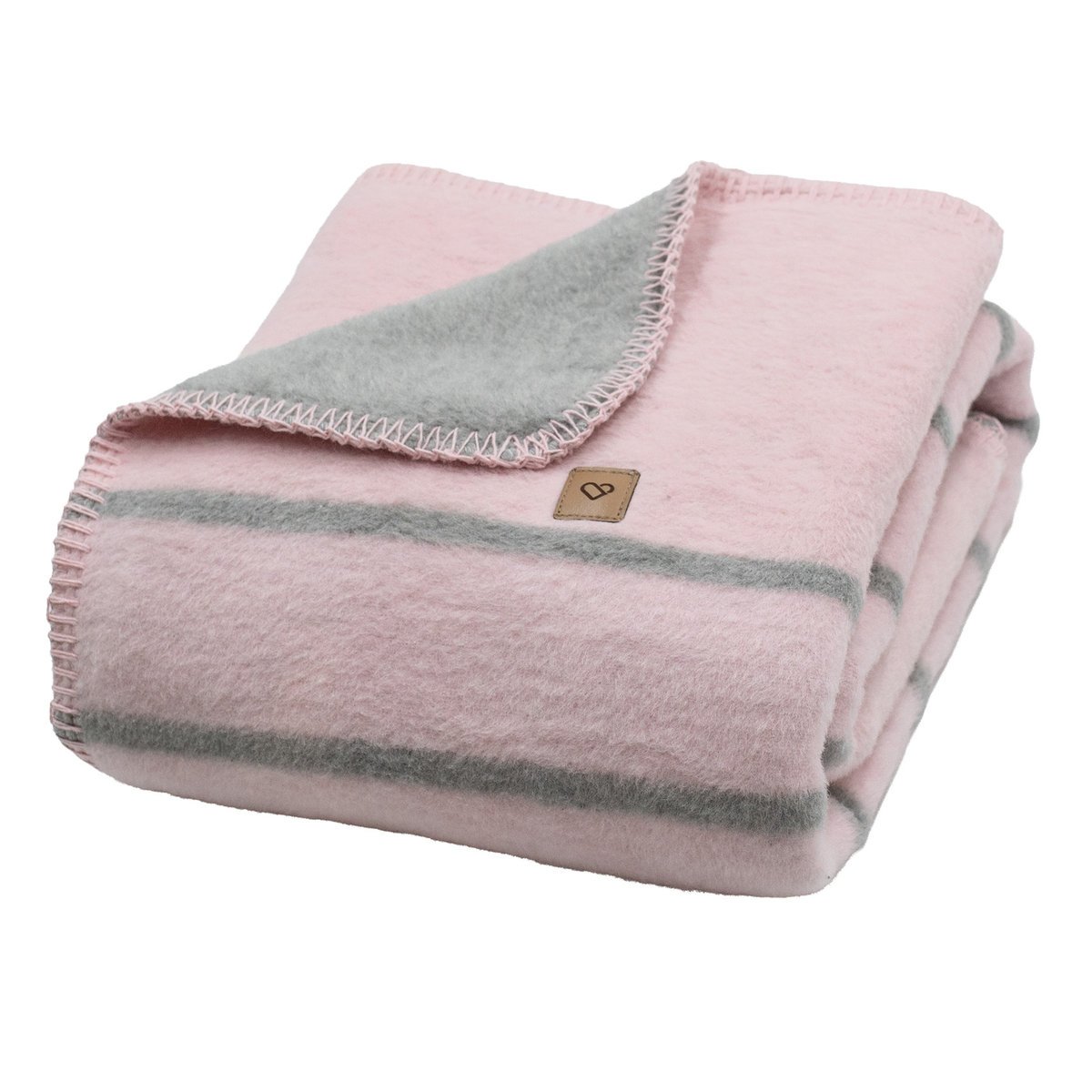 Koc bawełniany Alba 100x150cm baby pink