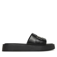 Klapki i japonki damskie - Klapki Calvin Klein Flatform Slide W/Ck Hw - Lth HW0HW02368 Czarny - miniaturka - grafika 1