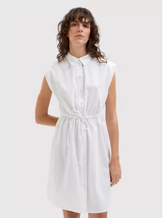 Sukienki - Selected Femme Sukienka koszulowa Kasha 16084486 Biały Regular Fit - grafika 1
