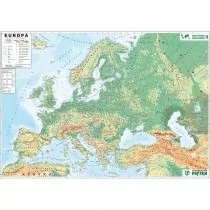 Piętka Mapa ścienna Europy. Fizyczna konturowa 1:3,3 - Mapy i plansze edukacyjne - miniaturka - grafika 1