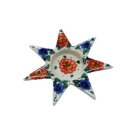 Świeczniki - Ceramiczny świecznik gwiazda Ceramika Bolesławiec - miniaturka - grafika 1