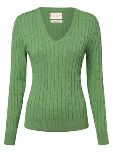 Gant Sweter damski Kobiety Bawełna zielony jednolity, M - Swetry damskie - miniaturka - grafika 1