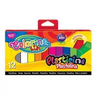 Przybory szkolne - Patio Plastelina Colorino Kids Kwadratowa 12 Kolorów - miniaturka - grafika 1