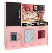 Zabawki AGD - Drewniana Kuchnia Pink Memo Z Oświetleniem - miniaturka - grafika 1