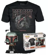Figurki kolekcjonerskie - star wars - pop n° 462 - boba fett metal effect + tee (s) - miniaturka - grafika 1