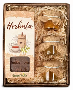 Kosz Prezentowy Z Herbatą Rooibos, Konfiturkami I Miodkiem - Drobny Upominek - Zestawy upominkowe - miniaturka - grafika 1
