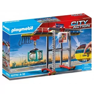 Playmobil Miasto Akcji - Cargo Crane with Container 70770 - Klocki - miniaturka - grafika 1