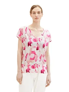 TOM TAILOR Damska koszulka ze wzorem, 31803 - Pink Shapes Design, 3XL - Koszulki i topy damskie - miniaturka - grafika 1