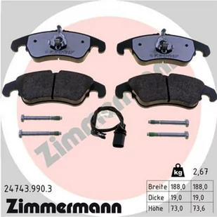 Klocki hamulcowe - komplet ZIMMERMANN 24743.990.3 - Klocki hamulcowe - miniaturka - grafika 1