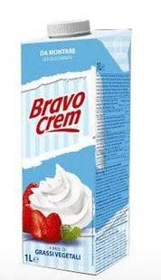 Bravo Cream Krem do ubijania UHT słodzony 1L - Śmietanki i dodatki do kawy - miniaturka - grafika 1