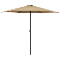 Parasole ogrodowe - vidaXL Parasol ogrodowy na słupku aluminiowym, 270x246 cm, taupe 47347 - miniaturka - grafika 1