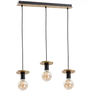 KET LAMPA wisząca industrialna OPRAWA metalowy ZWIS na listwie czarna złota KET421 - Lampy sufitowe - miniaturka - grafika 1