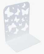 Podpórki do książek - Elior Biała podpórka na książki z dekorem w motyle Z0-H42 - miniaturka - grafika 1