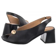 Sandały damskie - Sandały Czarne 5567/076-P (KN24-a) Karino - miniaturka - grafika 1