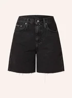 Spodenki damskie - Calvin Klein Jeans Szorty Jeansowe schwarz - miniaturka - grafika 1