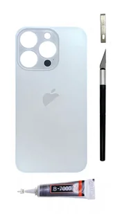 OEM Panel tylny biały do iPhone 14 Pro Big Hole szkło tylne klapka baterii - Części serwisowe do telefonów - miniaturka - grafika 1