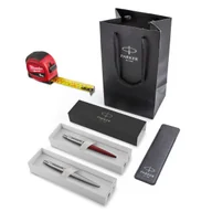 Zestawy piśmiennicze - Zestaw długopisów Parker Jotter w etui z torebką i taśmą mierniczą Prezent na Dzień Ojca - miniaturka - grafika 1