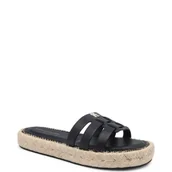 Klapki i japonki damskie - Tommy Hilfiger Skórzane klapki - miniaturka - grafika 1