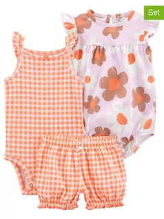 Body dla niemowląt - carter's 3-częściowy zestaw w kolorze pomarańczowym - grafika 1