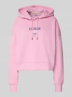 Bluzy damskie - Bluza o kroju relaxed fit z kapturem i wyhaftowanym logo model ‘Baker’ - miniaturka - grafika 1