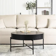 Ławy i stoliki kawowe - Stolik Kawowy BELIEF 79,5 cm Czarny Nowoczesny Loft - miniaturka - grafika 1