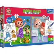 Układanki dla dzieci - Puzzle dwustronne Baby Maxi 2x10el Przyjaciele. Cocomelon. 43008 Trefl - miniaturka - grafika 1