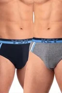 Majtki męskie - Slipy męskie bawełniane (2 pack) w sportowym stylu MPP 151 Key - miniaturka - grafika 1