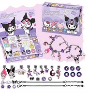 Ozdoby bożonarodzeniowe - Kalendarz Adwentowy Dla Dzieci Kuromi Zestaw Do Robienia Bransoletek 24 szt - miniaturka - grafika 1