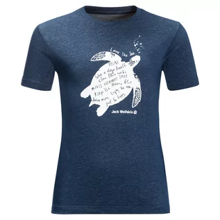 Koszulki dla dziewczynek - Jack Wolfskin T-shirt dziecięcy OCEAN TURTLE T K dark indigo - grafika 1