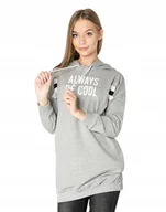 Bluzy damskie - Długa Bluza Damska z Kapturem Tunika 4561-4 r XL - miniaturka - grafika 1