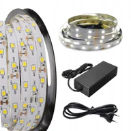 Taśmy LED - Taśma Led 3528 300 12V Biała 10m IP20 Z Zasilaczem Zestaw Ledy Zimna Ciepła - miniaturka - grafika 1
