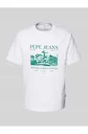 Koszulki męskie - T-shirt z nadrukiem z logo - Pepe Jeans - miniaturka - grafika 1