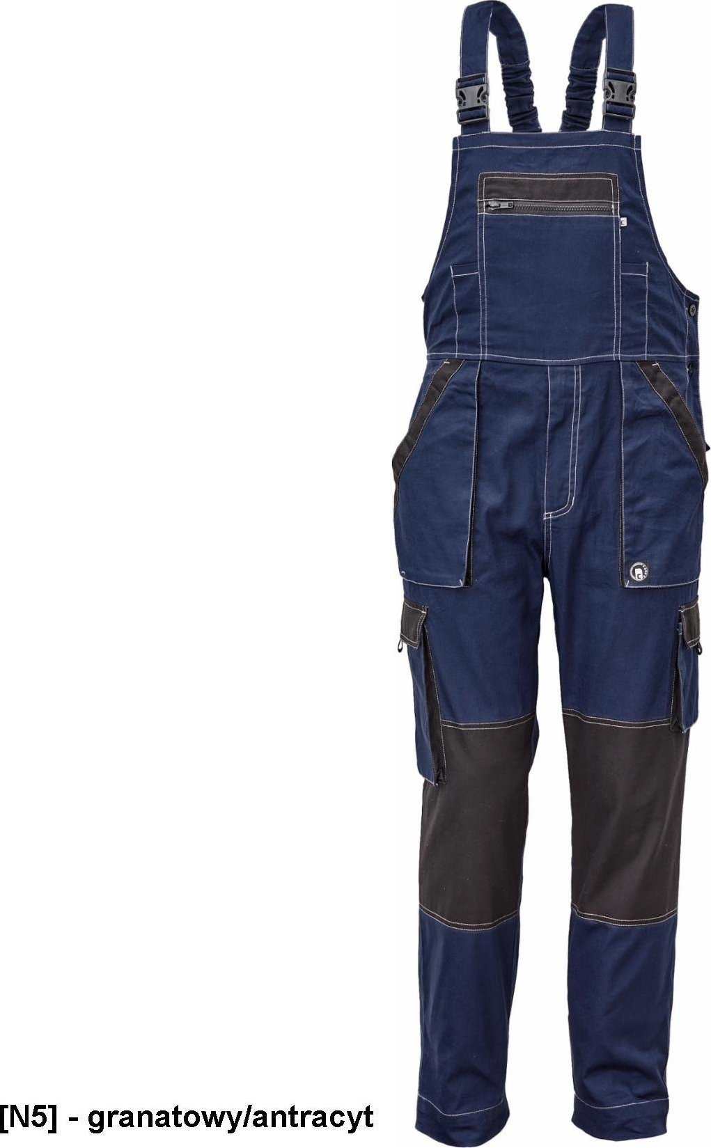 CERVA MAX SUMMER - ogrodniczki - granatowy/antracyt 48