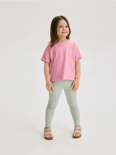 Reserved - Bawełniany t-shirt z haftem - różowy - Bluzki dla niemowląt - miniaturka - grafika 1