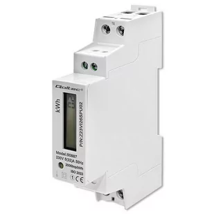 Qoltec Licznik Elektroniczny 230V | Miernik Zużycia Energii | LCD | Slim - Liczniki energii elektrycznej - miniaturka - grafika 1