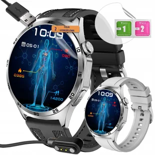Rubicon RNCF38 Pro - Smartwatch z EKG, Glukoza, Puls, AMOLED 2x Pasek - Smartwatch - miniaturka - grafika 1