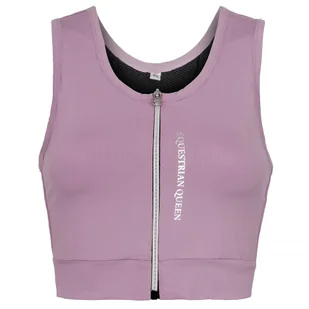 Koszulka croptop EQ.QUEEN Adeline 25SS damska Kolor: różowy, Rozmiar: XS - Koszulki jeździeckie - miniaturka - grafika 1