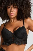 Biustonosze - Hunkemöller Usztywniony długi biustonosz Posie z fiszbinami Czarny - miniaturka - grafika 1